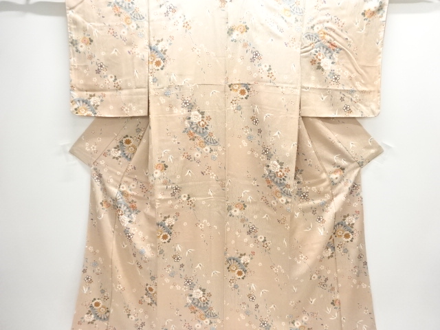 JAPANESE KIMONO / KOMON / UNUSED / FLORAL PLANTS